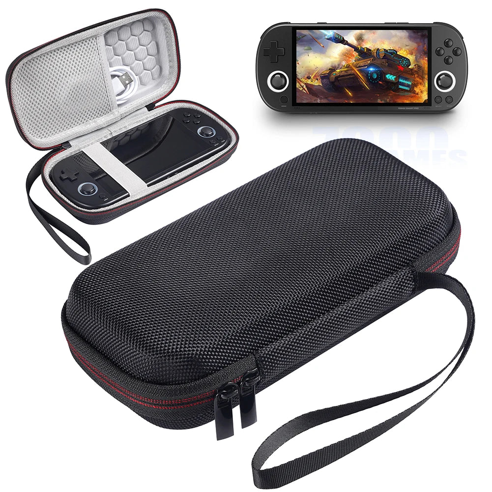 For Trimui Smart Pro Carrying Case + Screen Protector Portable Dust Storage Bag for Trimui Smart Pro Retro Handheld Game Console