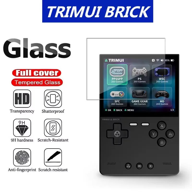 Bag for Trimui Brick Screen Protector Cover EVA Portable Case for Trimui Brick TG3040 Tempered Glass Film Accessories