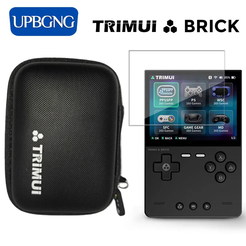 Bag for Trimui Brick Screen Protector Cover EVA Portable Case for Trimui Brick TG3040 Tempered Glass Film Accessories